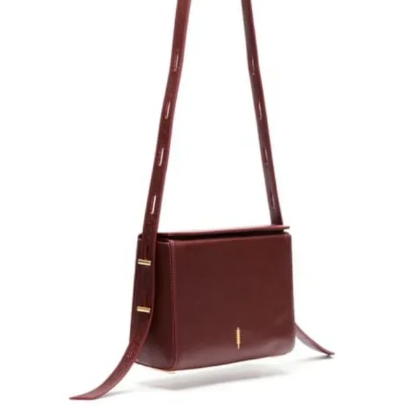 Brown Thacker Leather Crossbody Square Handbag (NWT)